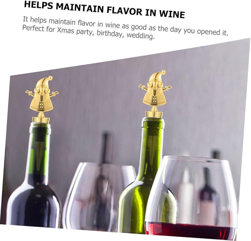 Cabilock 3pcs Christmas Bottle Stoppers Strong Sealing For Wine And Beverage - Image 5